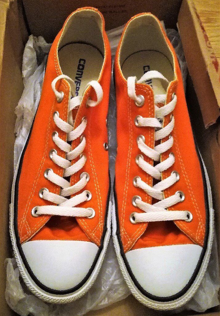 orange converse womens size 9